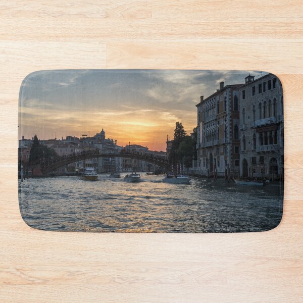 Item preview, Classic Venetian - Sunset Boat Traffic under the Accademia Bridge on the Grand Canal designed and sold by Georgia Mizuleva.