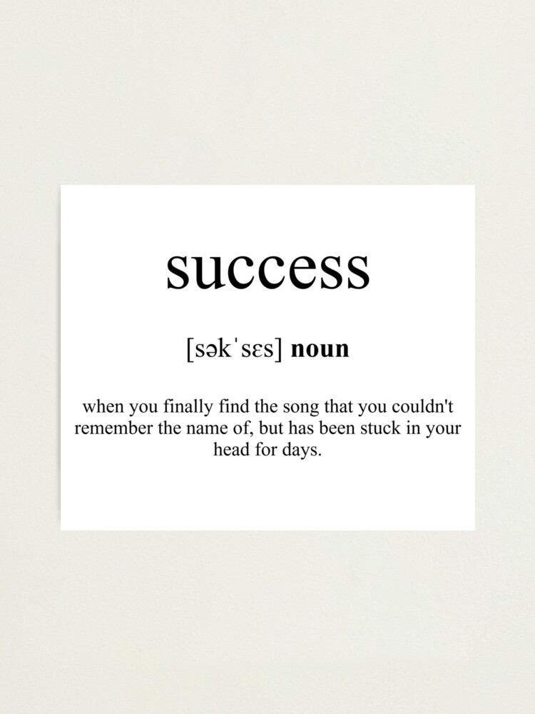 Success Definition Print 