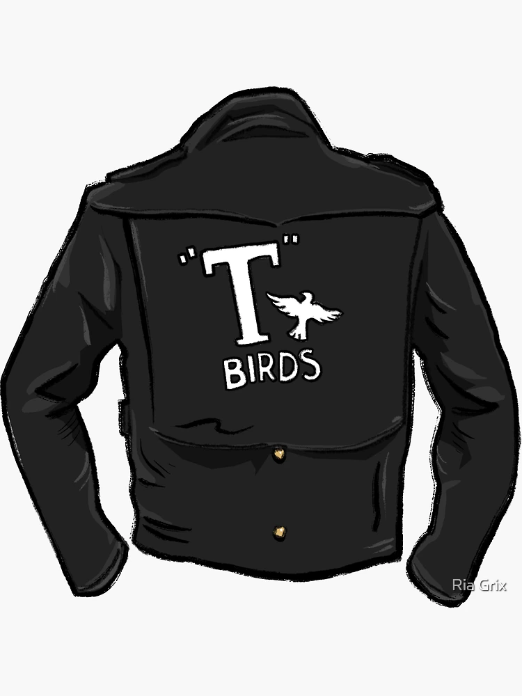 T Birds Jacket Sticker for Sale by Ria Grix