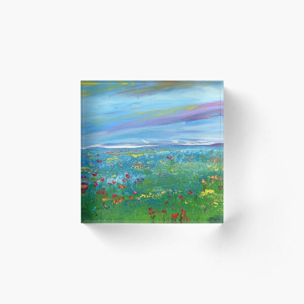 Meadow Drops Acrylic Block