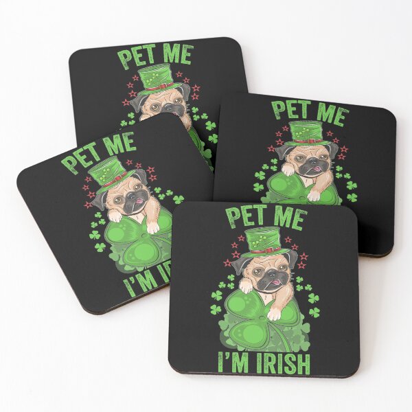 Item preview, Pet me I'm Irish Funny Pug Leprechaun St. Patrick's Day Pug Lover Gift  designed and sold by zenpatterns.