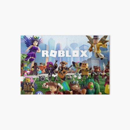 Roblox And Family In A Round Area Art Board Print By Best5trading Redbubble - hula roblox
