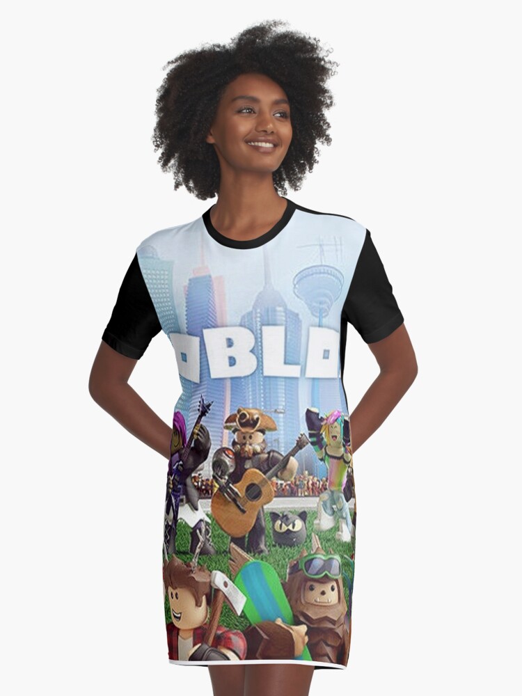 All Togheter With Roblox Graphic T Shirt Dress By Best5trading Redbubble - black girl hair t shirt roblox