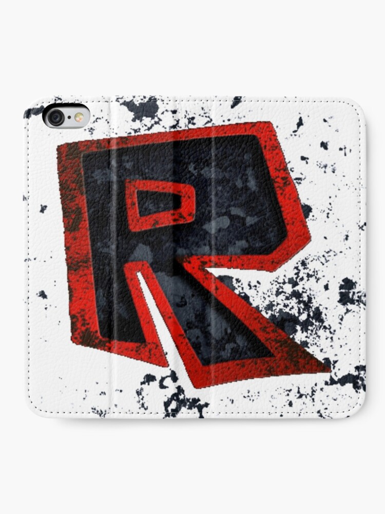 Roblox Logo Black And Red Iphone Wallet By Best5trading Redbubble - how to sign in roblox on iphone