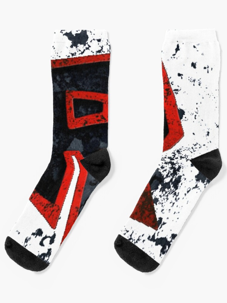 Roblox Logo Black And Red Socks By Best5trading Redbubble - roblox logo black and red