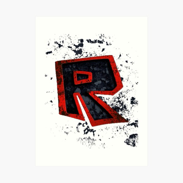 Roblox Logo Black And Red Art Print By Best5trading Redbubble - transparent roblox premium symbol