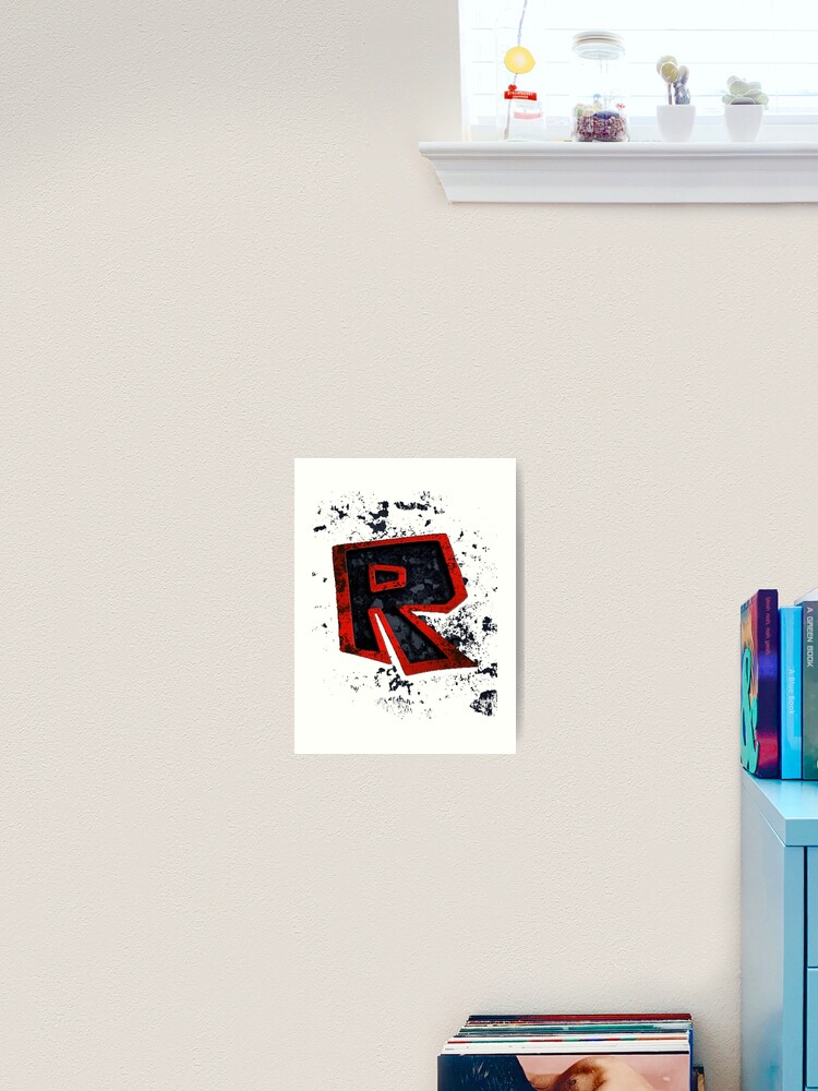 Roblox Logo Black And Red Art Print By Best5trading Redbubble - black red roblox logo