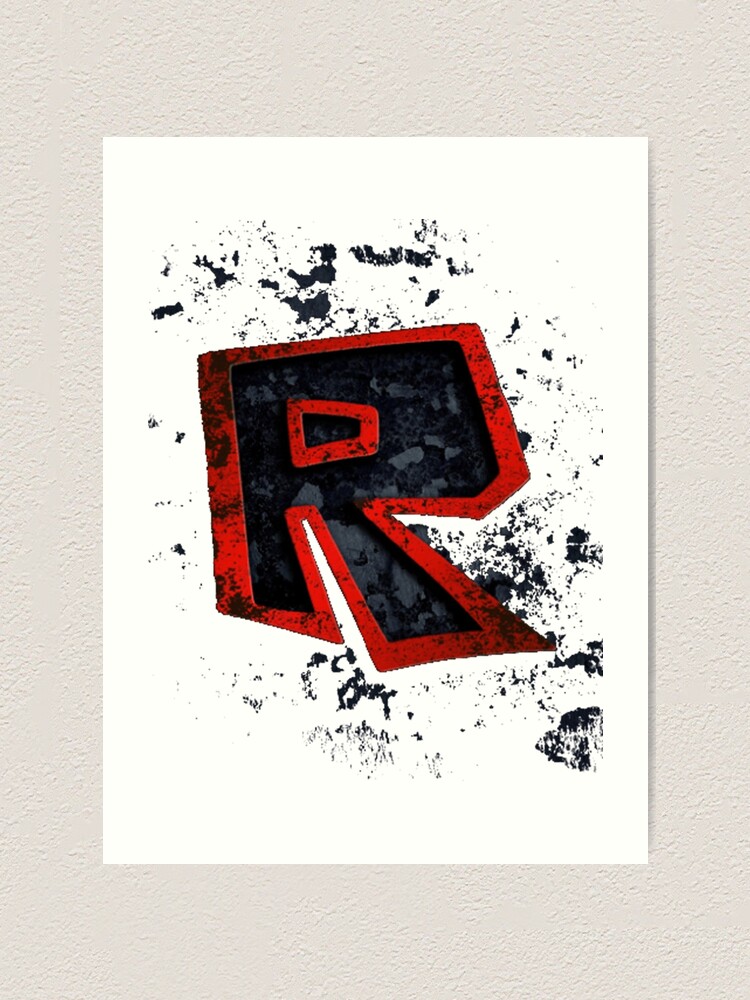Roblox Logo Black And Red Art Print By Best5trading Redbubble - roblox art prints redbubble
