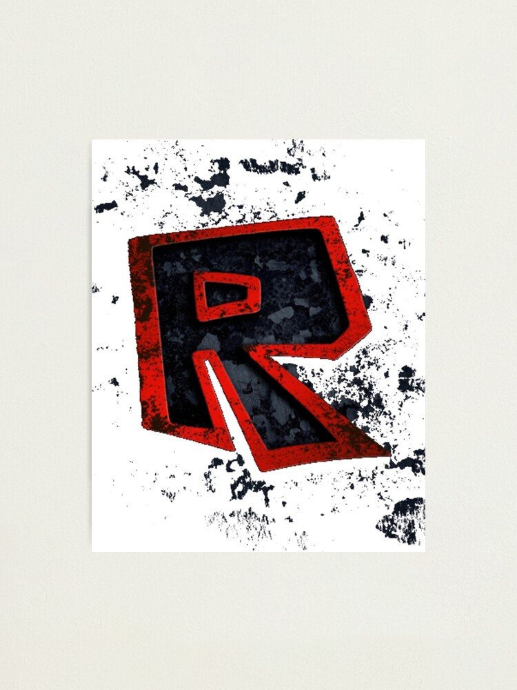 Roblox Logo Black And Red Photographic Print By Best5trading Redbubble - roblox logo blue comforter by best5trading redbubble