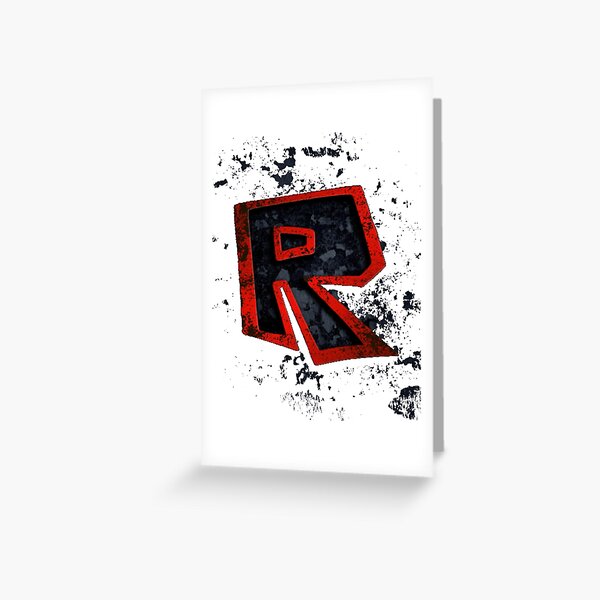 Roblox Logo Black And Red Greeting Card By Best5trading Redbubble - roblox red and black gear r logo roblox