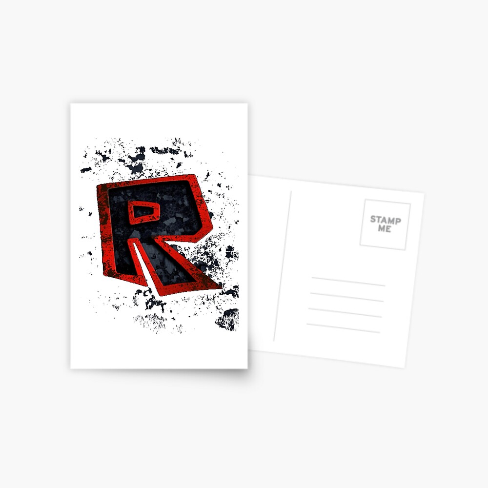 Roblox Logo Black And Red Greeting Card By Best5trading Redbubble - black and gold roblox logo