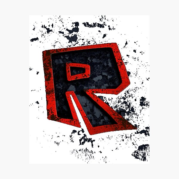 Roblox Logo Black And Red Photographic Print By Best5trading Redbubble - red and black aesthetic roblox logo