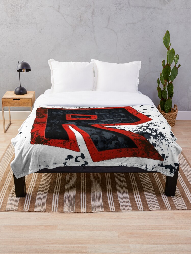 Roblox Logo Black And Red Throw Blanket By Best5trading Redbubble - roblox logo on black sticker by best5trading redbubble