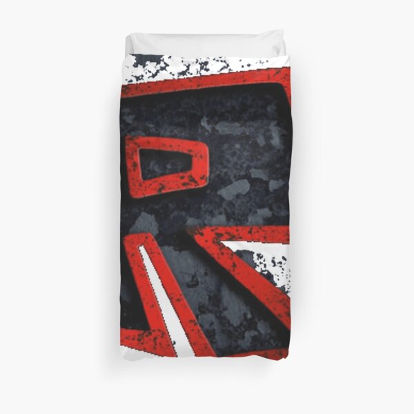 Roblox Logo On Black Duvet Cover By Best5trading Redbubble - roblox logo in red and black