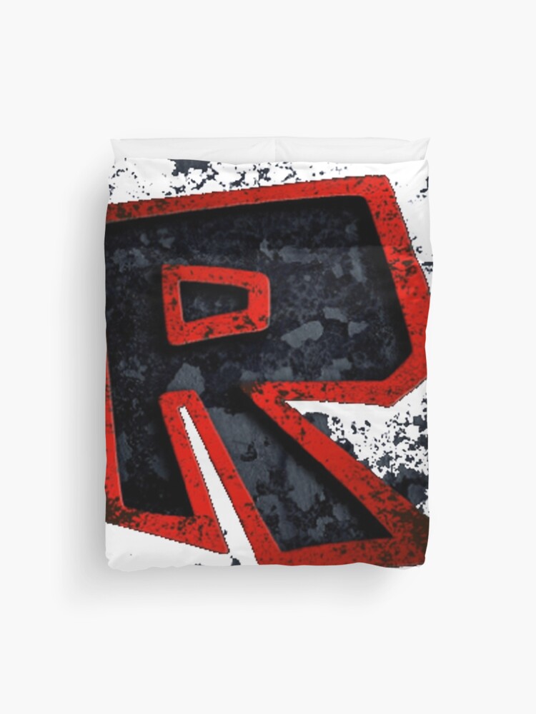 Roblox Logo Black And Red Duvet Cover By Best5trading Redbubble - dc hoodie roblox