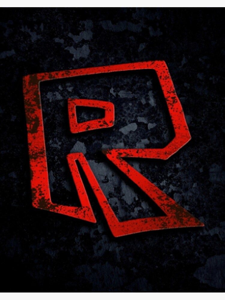 Roblox Logo On Black Art Board Print By Best5trading Redbubble - red roblox logo with black background