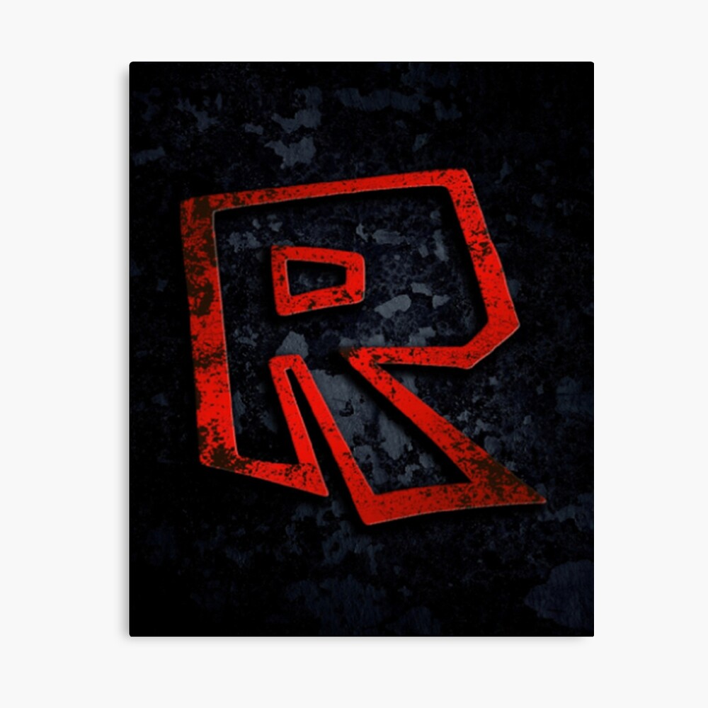 Lamina Metalica Logotipo De Roblox En Negro De Best5trading Redbubble - imagenes del logotipo de roblox