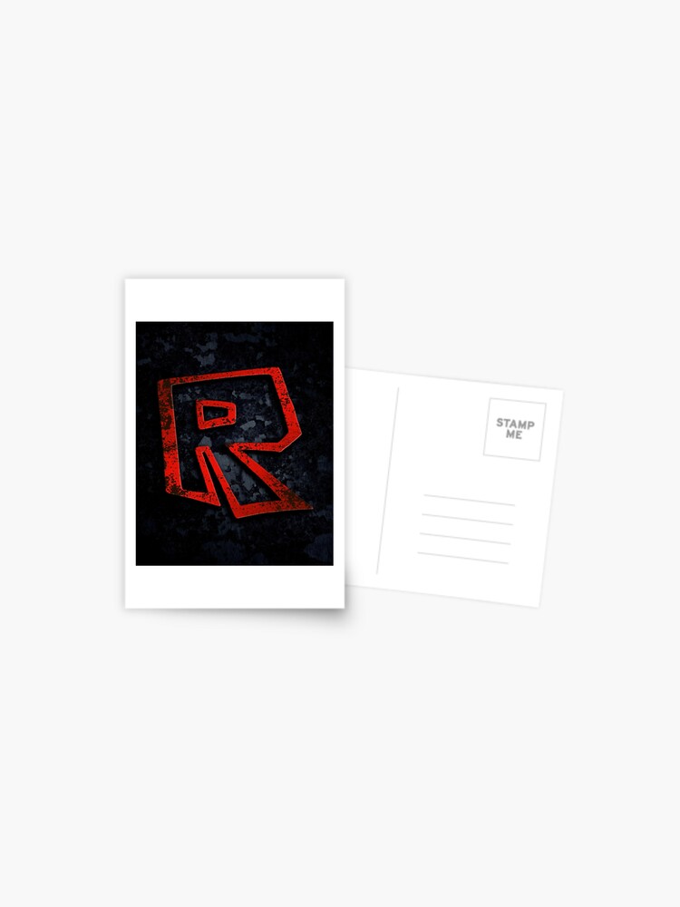 Roblox Logo On Black Postcard By Best5trading Redbubble - roblox logo black and red photographic print by best5trading redbubble