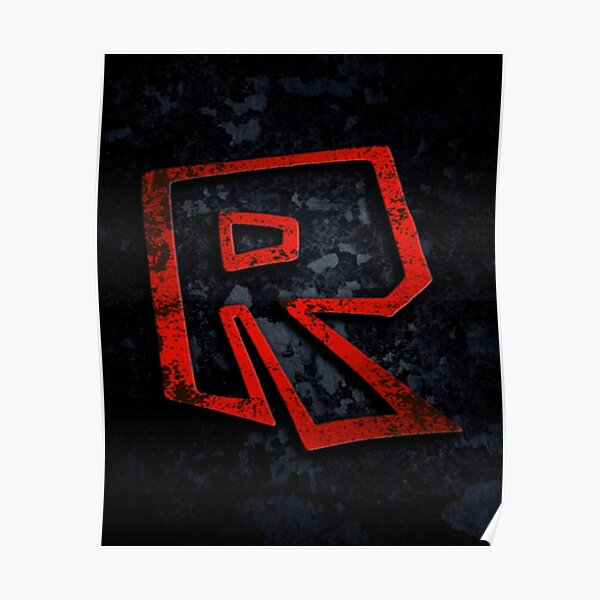 Roblox Logo On Black Poster By Best5trading Redbubble - logo dd roblox