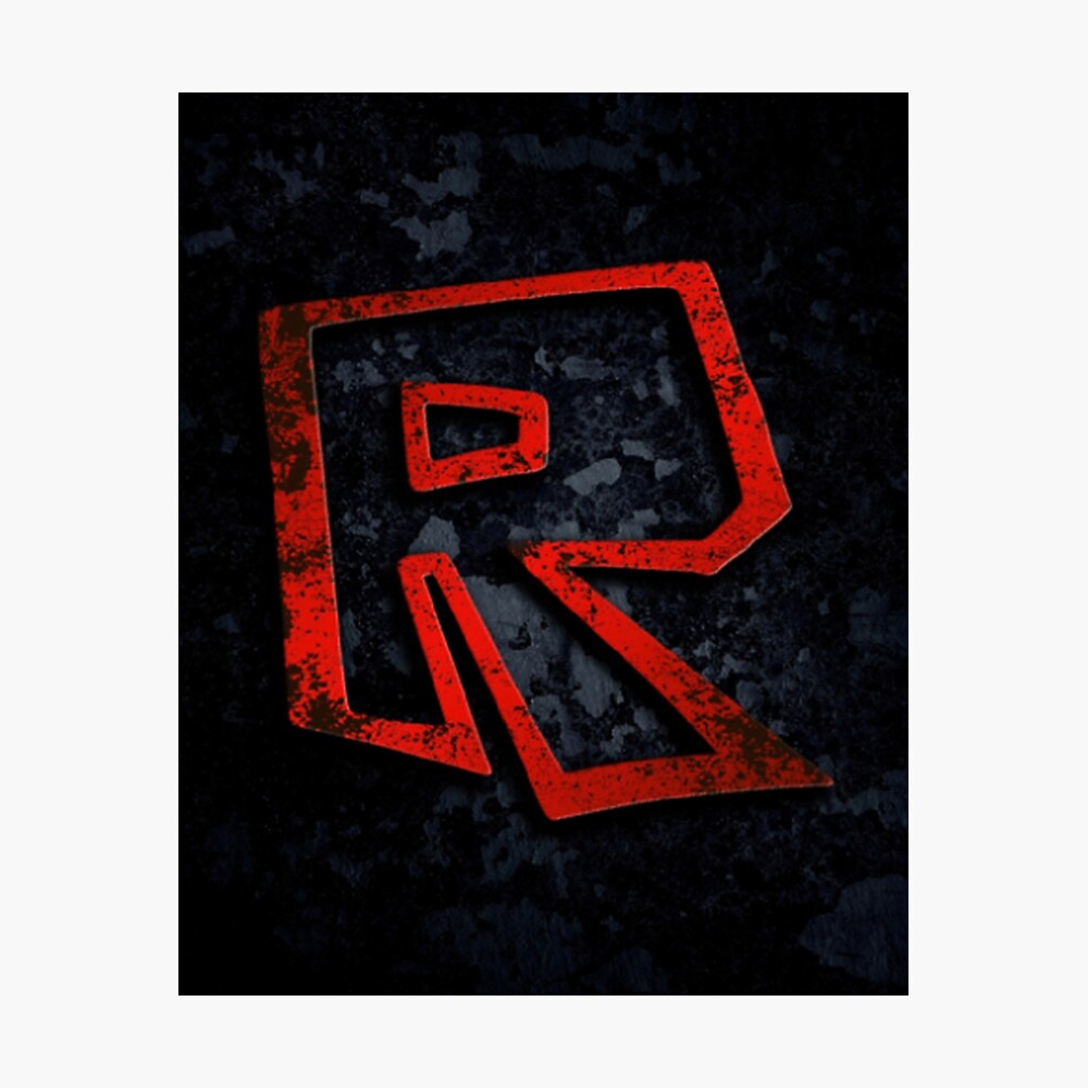 Roblox Logo On Black Poster By Best5trading Redbubble - r logo or old roblox logo roblox