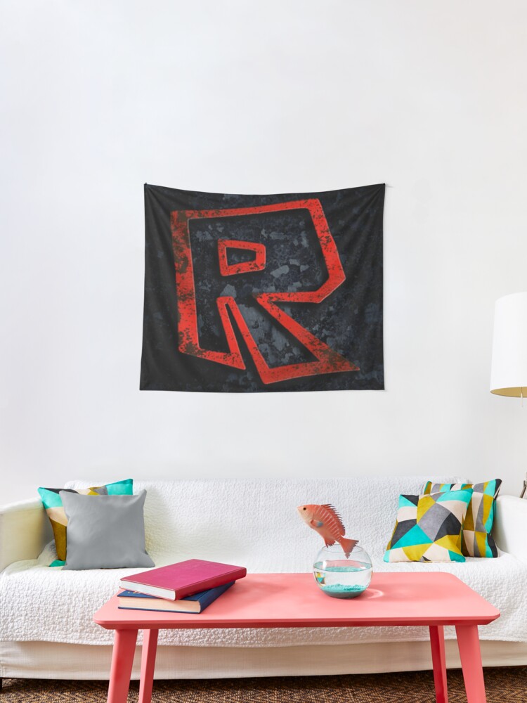 Roblox Logo On Black Tapestry By Best5trading Redbubble - roblox logo on black sticker by best5trading redbubble