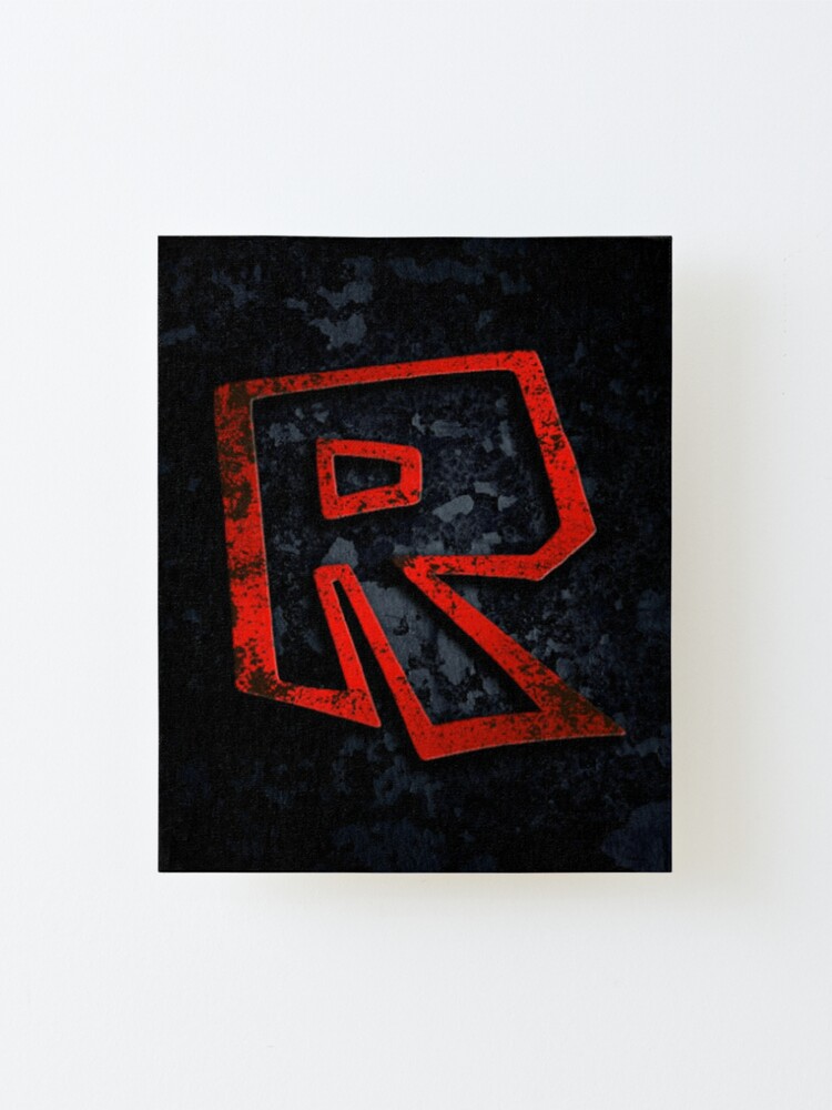 Roblox Logo On Black Mounted Print By Best5trading Redbubble - roblox cash boot logo