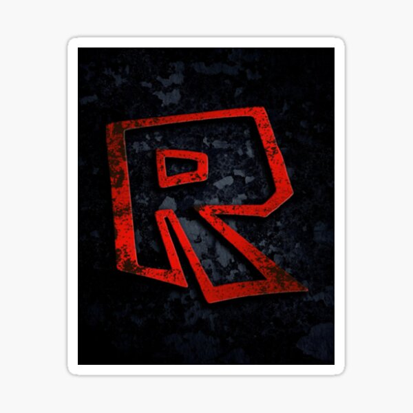 Roblox Logo On Black Sticker By Best5trading Redbubble - roblox aesthetic logo black