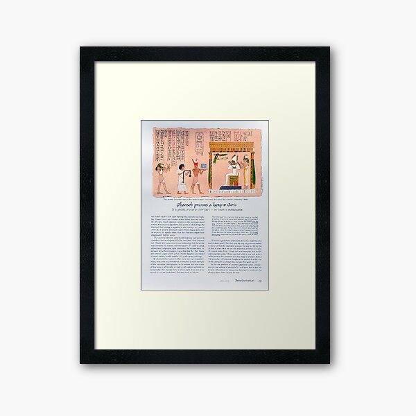 Pharoah Presents A Laptop To Osiris Framed Art Print
