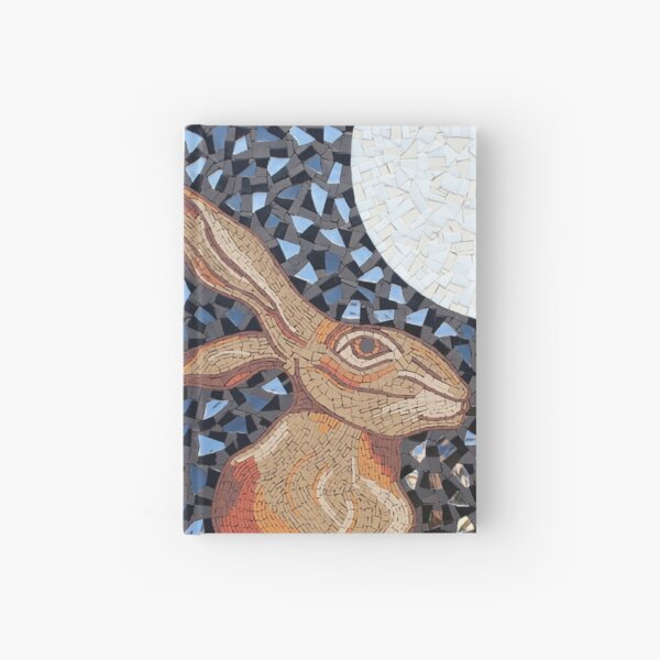 Hare and Moon Mosaic Art by Sue Kershaw  Hardcover Journal