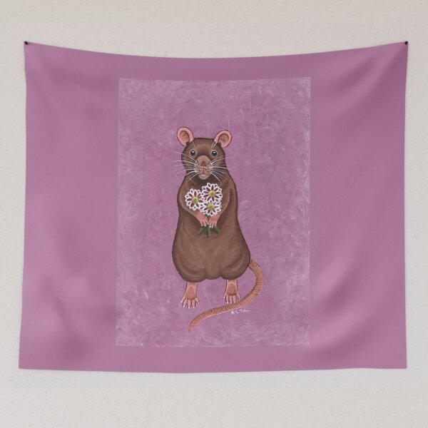 Item preview, Rat and Flowers designed and sold by WolfySilver.