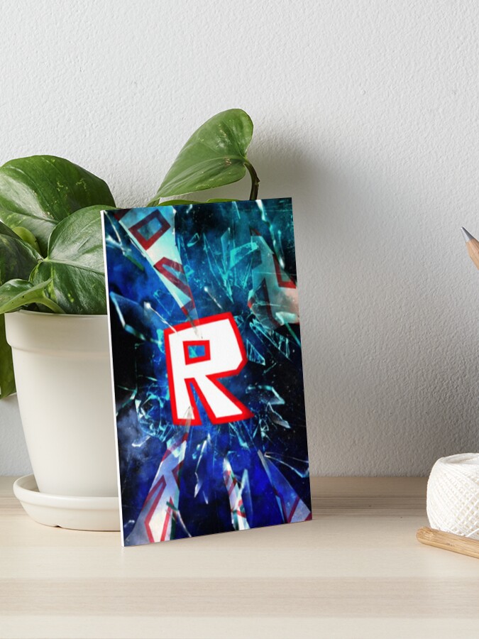 Roblox Logo Blue Art Board Print By Best5trading Redbubble - roblox logo on black sticker by best5trading redbubble