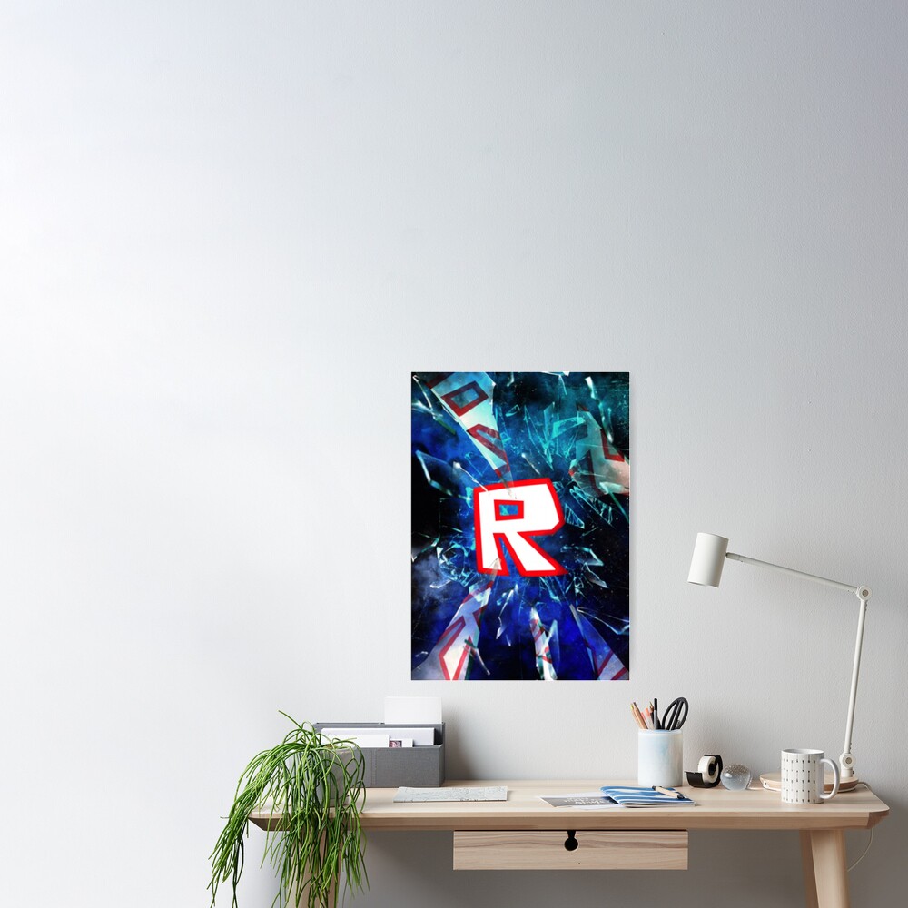 Roblox Logo Blue Poster By Best5trading Redbubble - blue roblox logo cute