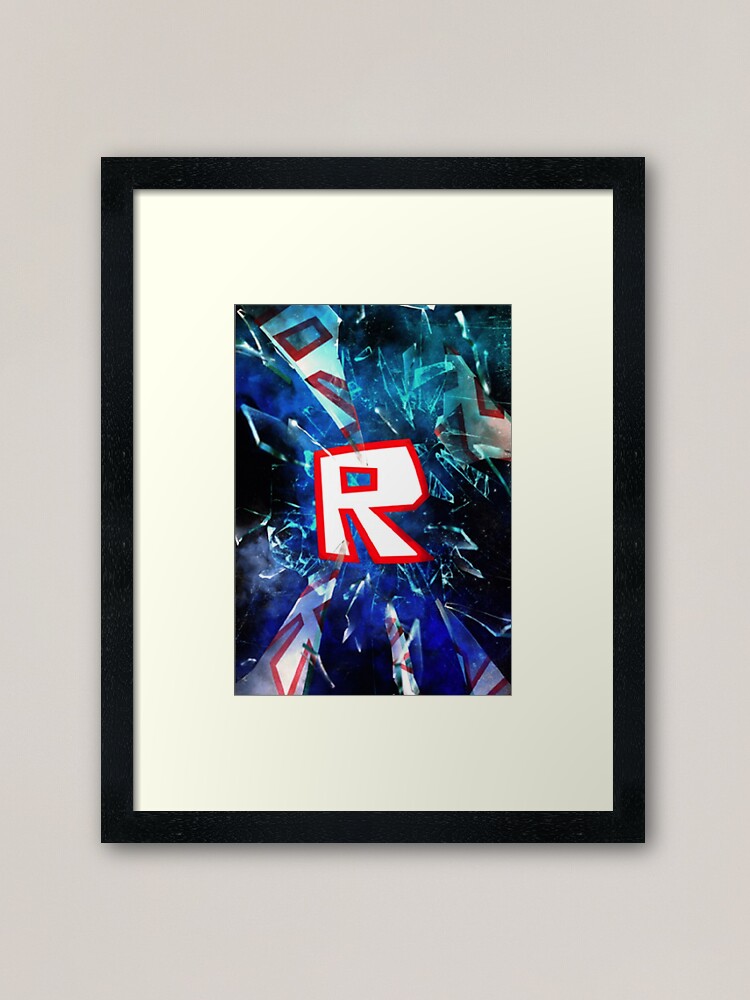 Roblox Logo Blue Framed Art Print By Best5trading Redbubble - logo roblox blue