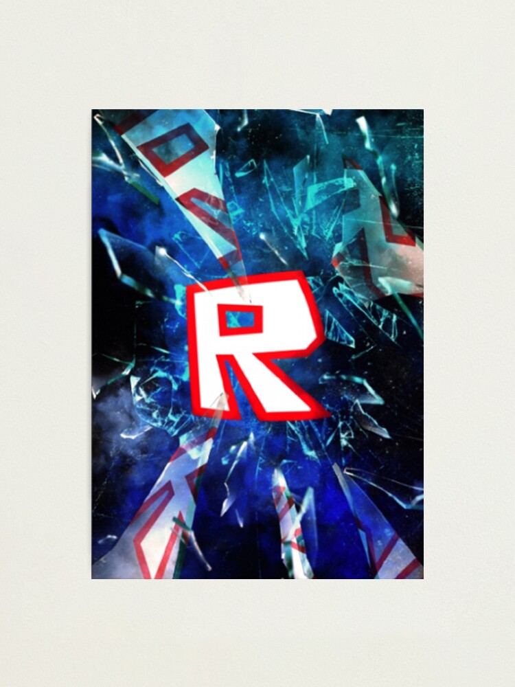 Roblox Logo Blue Photographic Print By Best5trading Redbubble - roblox logo to print