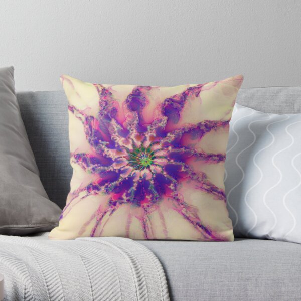 Fractalize abstraction Throw Pillow
