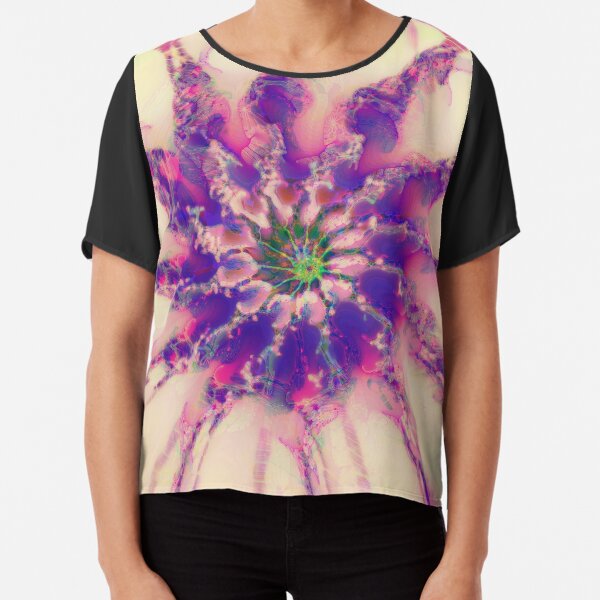 Fractalize abstraction Chiffon Top