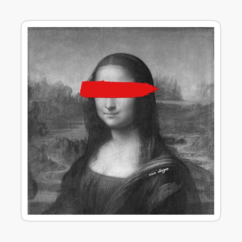 mona lisa red paint