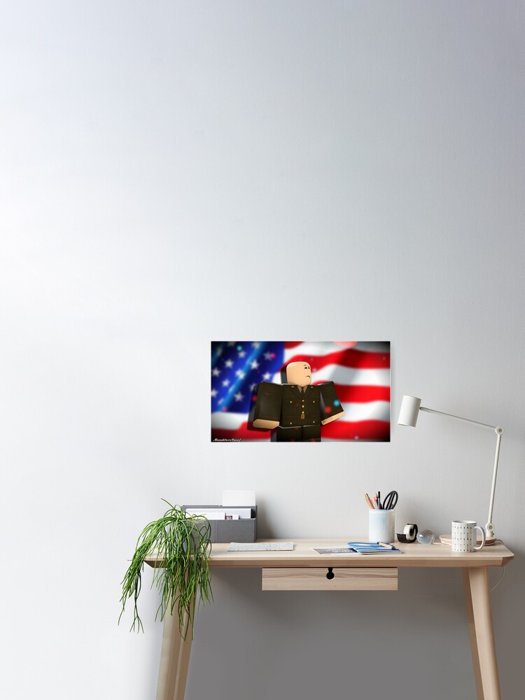 Roblox Usa Army Poster By Best5trading Redbubble