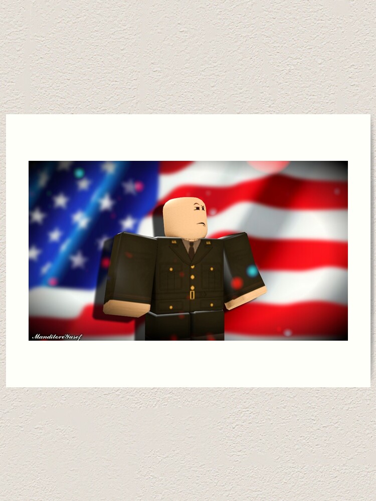 Roblox Usa Army Art Print By Best5trading Redbubble - k 12 uniform roblox