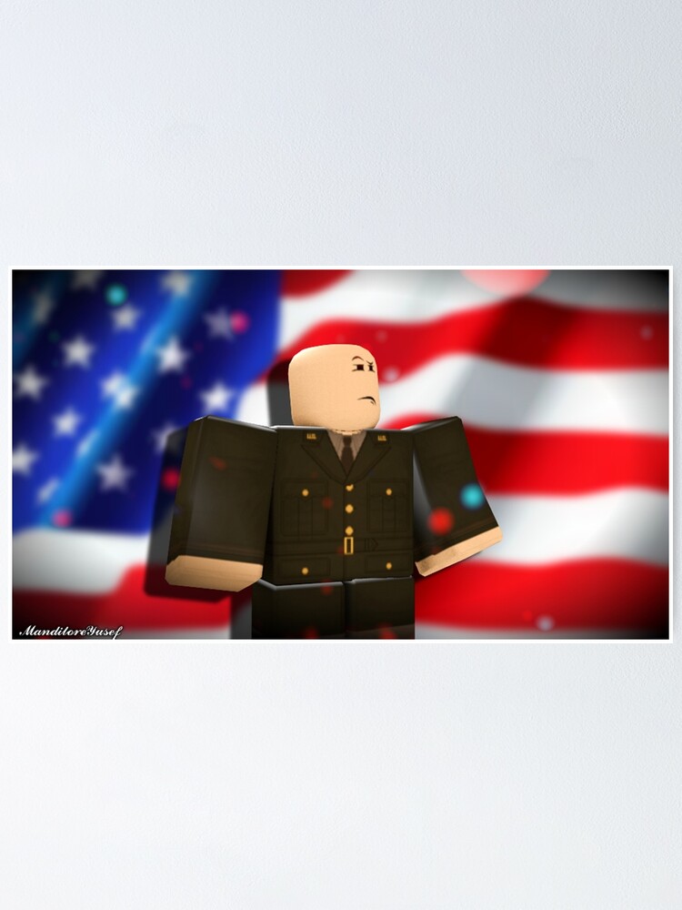 Roblox Usa Army Poster By Best5trading Redbubble - us flag back roblox