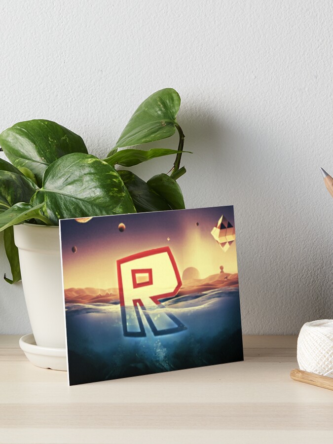 Roblox Log Gold Art Board Print By Best5trading Redbubble - gold roblox logo