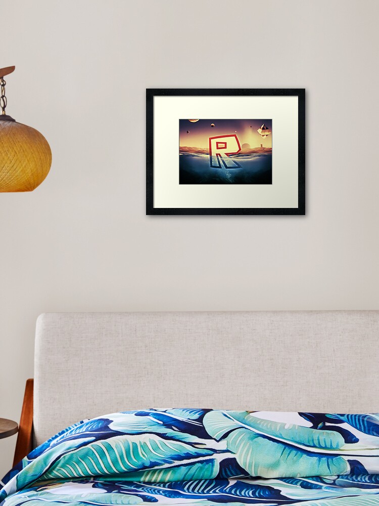 Roblox Log Gold Framed Art Print By Best5trading Redbubble - roblox logo black and red photographic print by best5trading redbubble