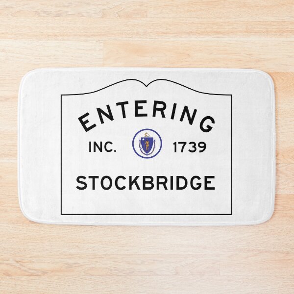 Item preview, Entering Stockbridge Massachusetts - Commonwealth of Massachusetts Road Sign  designed and sold by NewNomads.