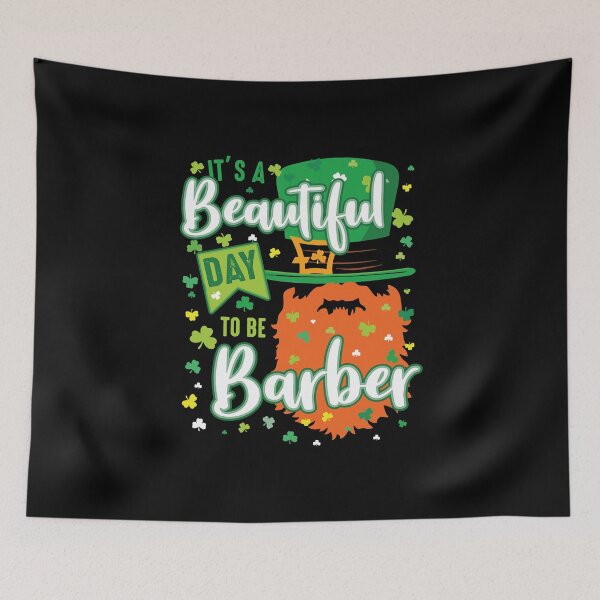 Item preview, St Patricks A Beautiful Day To Be Barber Leprechaun designed and sold by BallonFlyToSky.
