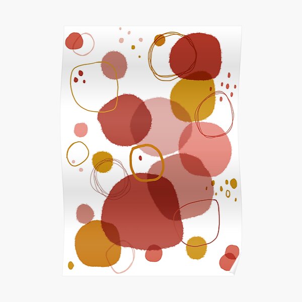 Spots and Circles. Abstract art. Digital Art Poster