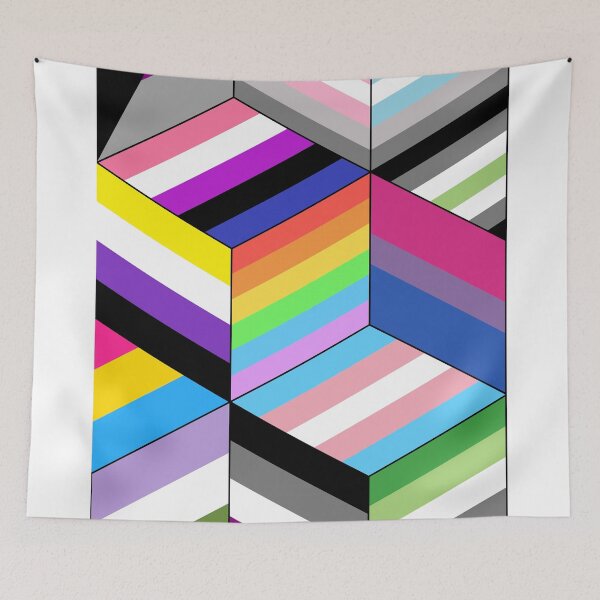 Item preview, Isometric LGBTQ+ Pride flags designed and sold by EmFitzz.