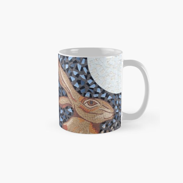 Hare and Moon Mosaic Art by Sue Kershaw Classic Mug