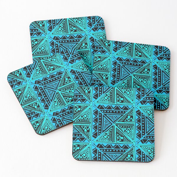 Item preview, Geometric Tribal Abstract - Teal, Blue, Aqua designed and sold by pugmom4.