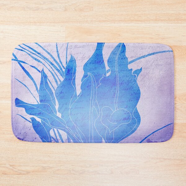 Item preview, Lilies with distressed blue and purple words designed and sold by WatersEdgeGal.