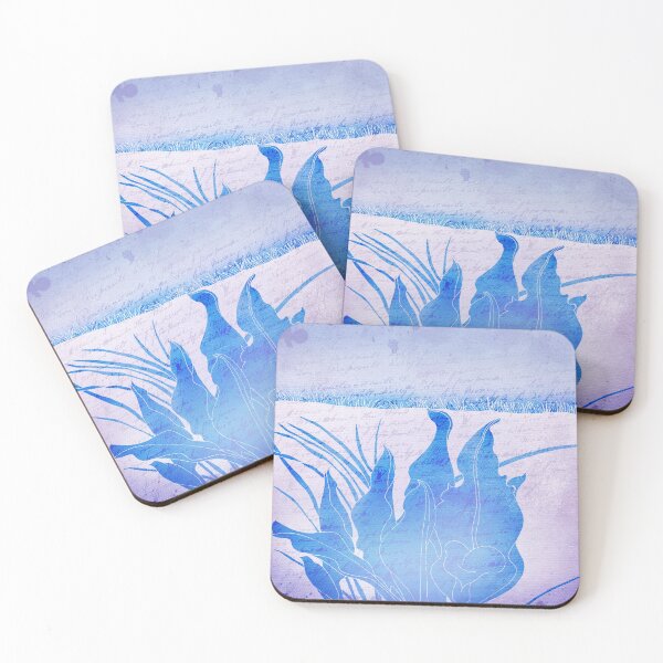 Item preview, Lilies with distressed blue and purple words designed and sold by WatersEdgeGal.
